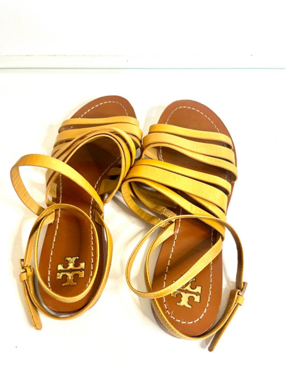 Tory Burch Patos strappy sandals in a tan colorway women size 8M